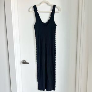 Zara Black Ribbed Knit Tank Dress